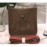Best Luxury Hermes Evelyne Mini Bag In Original Epsom Leather 423030 Camel