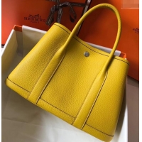 Imitation Hermes Calfskin Garden Party 30cm Bag 425011 Yellow