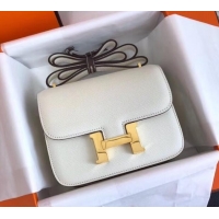 Popular Style Hermes Constance MM Bag in Epsom Leather White with Gold Hardware H42611