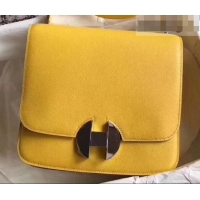 Discount Hermes 2002 - 26 Bag Yellow In Evercolor Calfskin With Adjustable Strap H42620