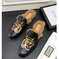 Particularly Recommended Gucci Men's Princetown slipper with tiger 451209