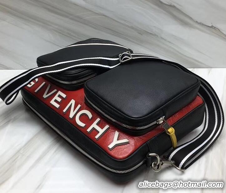 Best Price Givenchy Reverse Zippered Messenger Bag 501516 Black/Red