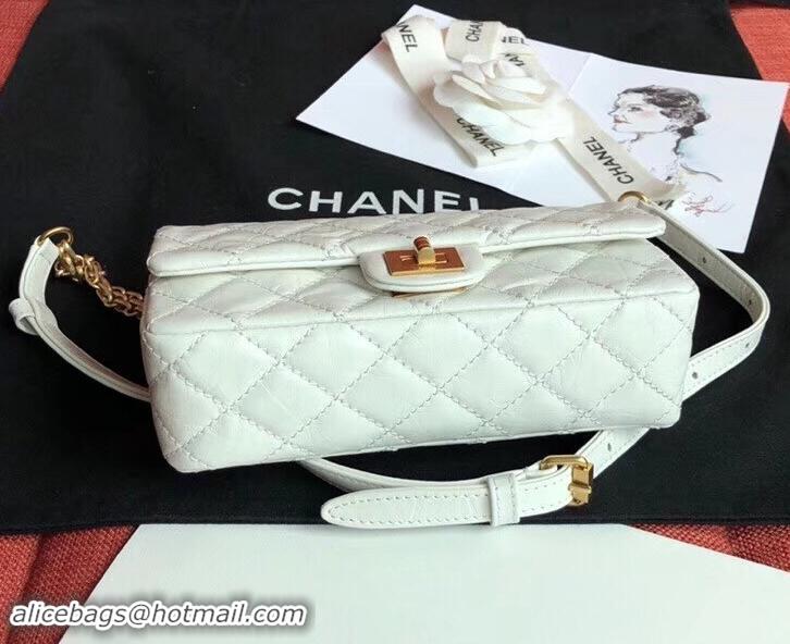 Imitation Chanel Aged Calfskin 2.55 Reissue Waist Bag A57791 Pale Green 2019