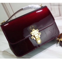 Good Product Louis Vuitton Smooth Vernis Patent Leather Cherrywood BB Bag M51952 Amarante 2019