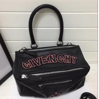 Good Product Givenchy Pandora Embroideried Givenchy Logo 501429 Black