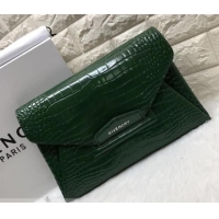 New Fashion Givenchy Large Envelope Embossed Crocodile Clutch 501436 Green