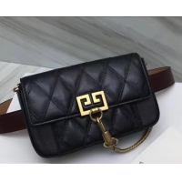 Discount Givenchy GV3 Lambskin Belt Bag 501450 Black