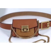 Classic Hot Givenchy GV3 Lambskin Nano Belt Bag 501458 Brown