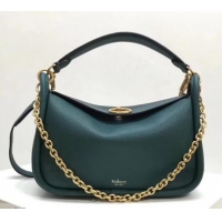 Discount Mulberry Small Leighton Handbag in Green Classic Grain Calf HH51130