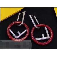 Cheap Design Fendi F Is Fendi Earrings Large Size F918165 Red