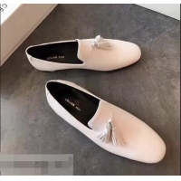 Luxury Cheap Celine Tassel Flat Loafers C83001 White