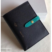 Grade Celine Bicolour Medium Strap Multifunction Wallet 952102 Black/Green