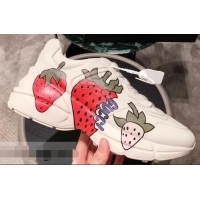 Low Price Gucci Rhyton Strawberry Sneakers 576963 2019