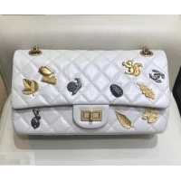 Discount Chanel 2.55 Reissue Aged Calfskin flap Bag Charms 503111 white 02 2019