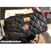 Trendy Design Chanel Reissue Double Zipped Small Clutch Chain Phone Holder Bag A84214 Lucky Charms