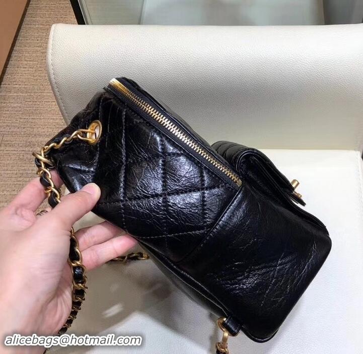 Discount Chanel Waxy Calfskin CC Day Backpack Bag AS8866 Black 2019