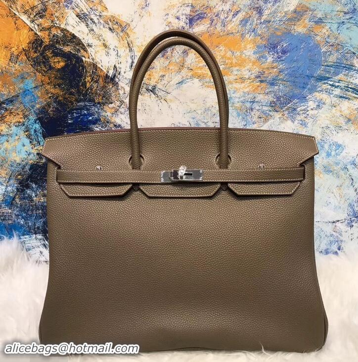Most Popular HERMES BIRKIN 40 ELEPHANT GRAY IN ORIGINAL TOGO LEATHER WITH SILVER HARDWARE 601028