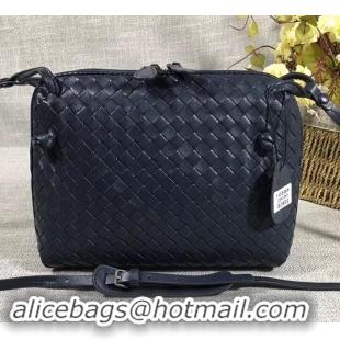 Low Price Bottega Veneta Intrecciato Nappa Leather Nodini Cross-body Bag 612011 Navy Blue 2019