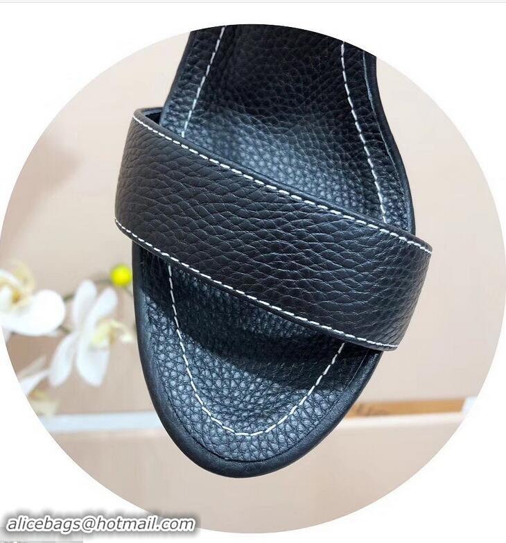 Low Price Louis Vuitton Heel 10.5cm Platform 2cm New Wave Sandals LV91901 Black 2019