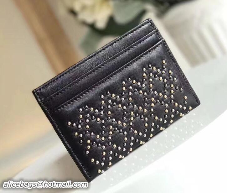 Fashion Chanel Studded Card Holder A844311 Black