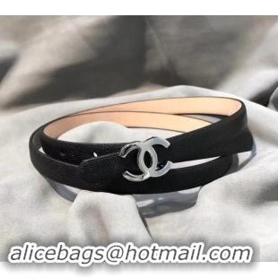 Imitation Chanel CC Belt 15mm Width 550173 Black/Pink