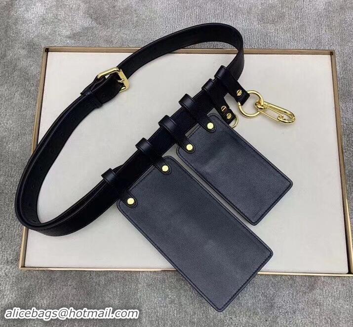 Sumptuous Fendi Multi-accessory Leather Belt Bag 931055 Black