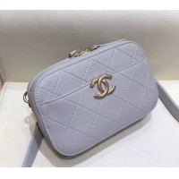 Luxury Cheap Chanel Grained Calfskin Waist Bag AS0311 Gray 2019