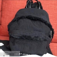 Shop Duplicate Chanel Mixed Fibers Backpack Bag AS0313 Black 2019