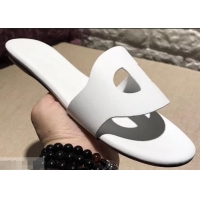 Unique Style Hermes Lisboa Slipper Sandals H94201 White 2019