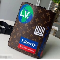 Good Product Louis Vuitton Monogram Canvas Chalk Sling Bag M44625 Marron 2019