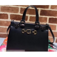 Purchase Gucci Zumi Smooth Leather Small Top Handle Bag 569712 Black 2019