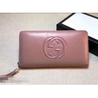 Affordable Price GUCCI SOHO WALLET 308004 IN GRAINED LEATHER pink