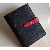 Fashion Luxury Celine Bicolour Medium Strap Multifunction Wallet 608012 Black/Red