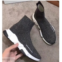 Low Price Balenciaga Knit Sock Speed Trainers Sneakers B92904 Line Silver Gray 2019