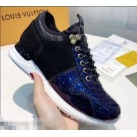 Buy Design Louis Vuitton Iridescent Fish Scale Pattern Run Away Sneakers LV82602 2019