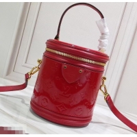 Best Grade Louis Vuitton Monogram Vernis Leather Canvas Cannes Beauty Case Bucket Bag M53998 Rouge 2019