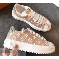 Low Price Louis Vuitton Time Out Sneakers LV94338 White/Green Summer 2019