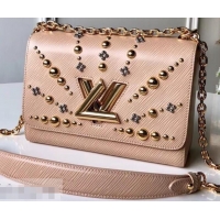 Top Grade Louis Vuitton Epi Leather and Flower Studs Twist MM Bag M52730 Galet 2019