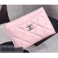 Feminine Chanel Lambskin Classic Card Holder A31510 Pink