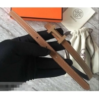 Good Product Hermes Width 1.3cm Reversible Leather Constance H Buckle Belt 619023 Brown/Pink Gold