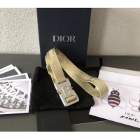 Good Product Dior Width 2.5cm Belt with Square CD Buckle in 931043 Canvas Beige