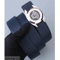 Sumptuous Versace Calfskin Leather Watch Style Round Buckle Belt(99-722108)