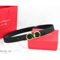 Best Price Ferragamo 3cm width Women Adjustable and Reversible Belt in calfskin 602326