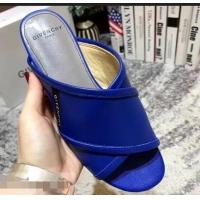 Imitation Givenchy Crossover Logo Flat Sandals G93706 Blue 2019
