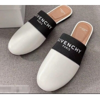 Market Sells Givenchy Paris Leather Flat Mules G94216 White