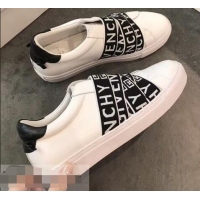 Modern Cheap Givenchy 4G Webbing Sneakers in Leather G94305 White/Black 2019