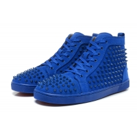 Cheapest Christian Louboutin Lovers Casual Shoes CL921 Blue