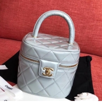 Low Price Chanel Vintage Vanity Case Bag AP03621 Pearl Gray 2019