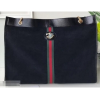 Hot Style Gucci Vintage Web Rajah Maxi Tote Bag 537218 Suede Black 2019