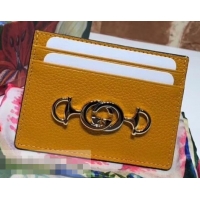 Discount Gucci Zumi Grainy Leather Card Case 570679 Yellow 2019